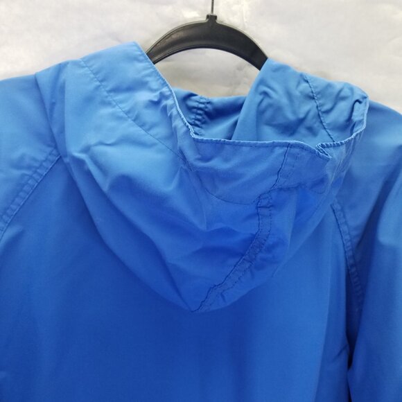 Vtg LL BEAN Windbreaker Jacket Men's L Blue Anorak Hooded Zip Pocket Canvas USA - Picture 13 of 16